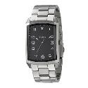 Fossil Men's Black Rectangular Dial Bracelet Watch