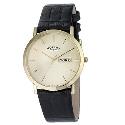 Rotary Men's Black Leather Strap Watch