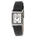 Pulsar Ladies' Black Leather Strap Watch