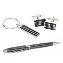 Gunmetal Keyring Pen & Cufflink Set