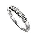 18ct White Gold 1/4 Carat Diamond Seven Stone Eternity Ring