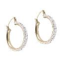 Evoke 9ct Gold 30mm Round Creole Earrings