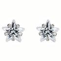 9ct White Gold Cubic Zirconia Star Stud Earrings