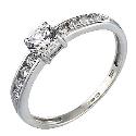 9ct White Gold Cubic Zirconia Ring