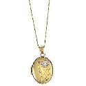 9ct Gold Locket with Flower Design