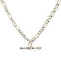 9ct Gold 18"" Belcher T-bar Necklace