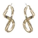 9ct Gold Creole Twist Earrings