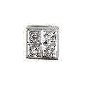 Men's 9ct White Gold Square Diamond Stud