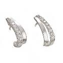 9ct White Gold Cubic Zirconia Earrings