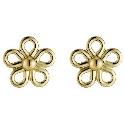 Gold Daisy Stud Earrings