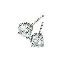 9ct White Gold Cubic Zirconia Earrings