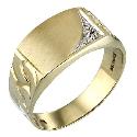 9ct Gold Diamond-set Signet Ring