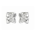 9ct White Gold Diamond Stud Earrings