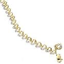 9ct yellow gold and diamonds bracelet