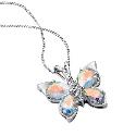 9ct White Gold Rainbow Mist Topaz Pendant