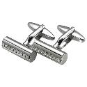 Men's Silver Coloured Cufflinks