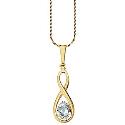 9ct Gold Cubic Zirconia Pendant