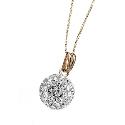 Evoke 9ct Yellow Gold Crystal Pendant