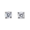 9ct White Gold 0.15 Carat Diamond Stud Earrings