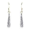 9ct Gold Glitter Drop Earrings