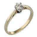 18ct Gold Quarter Carat Diamond Solitaire Ring