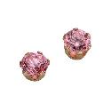 9ct Yellow Gold Pink Cubic Zirconia Stud Earrings