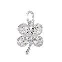 Crystal Four Leaf Clover Charm