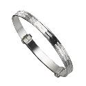 Child's Silver Diamond Expander Bangle