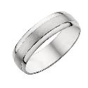 Platinum Men's Matt/Polished Wedding Ring