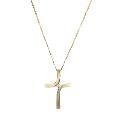 9ct Gold Diamond Cross Pendant