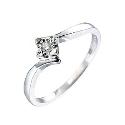 9ct White Gold Diamond Solitaire Ring