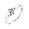 9ct White Gold Diamond Solitaire Ring