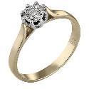 9ct Gold Diamond Solitaire Ring