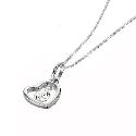 Sterling Silver Cubic Zirconia Heart Pendant