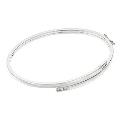 9ct White Gold Cross Over Bangle