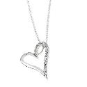 Sterling Silver Cubic Zirconia Heart Pendant