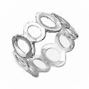 Fluid Sterling Silver Link Ring