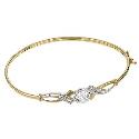 9ct Gold Stone Set Bangle