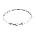 9ct Black And White Diamond Bangle