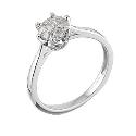 9ct White Gold Third Carat Diamond Cluster Ring