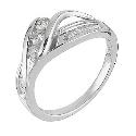 9ct White Gold Half Carat Diamond Three Stone Ring