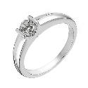 18ct White Gold Half Carat Diamond Solitaire Ring