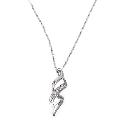 9ct White Gold Cubic Zirconia Pendant with Free Gift Box