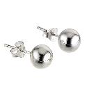 Sterling Silver 8mm Ball Stud Earrings