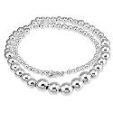 Glamour Beads Sterling Silver Graded Necklace