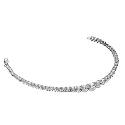 Sterling Silver Cubic Zirconia Graduated Bracelet