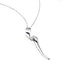 Sterling Silver Long Twist Pendant