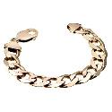 9ct Gold Men's 9" Solid Curb Bracelet