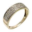 9ct Yellow Gold Channel Set Diamond Ring