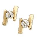 9ct Yellow Gold Cubic Zirconia Stud Earrings